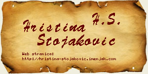 Hristina Stojaković vizit kartica